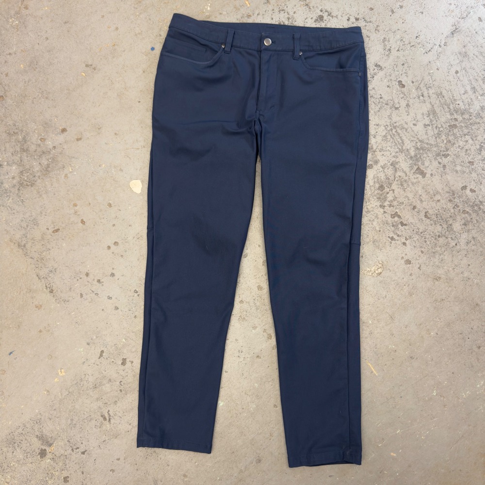 Lululemon ABC Pant Slim 30 Warpstreme Navy Blue Mens 33 M5SAD8S